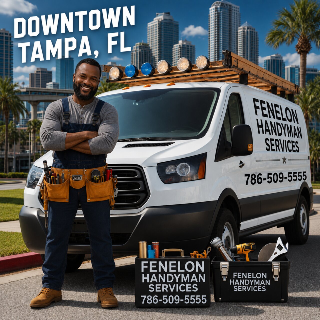 Fenelon Handyman Services pro working in a Tampa, FL home