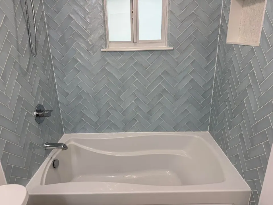 New bathtub set and plumbed during a bath remodel — Fenelon Handyman Services, Tampa Bay, FL