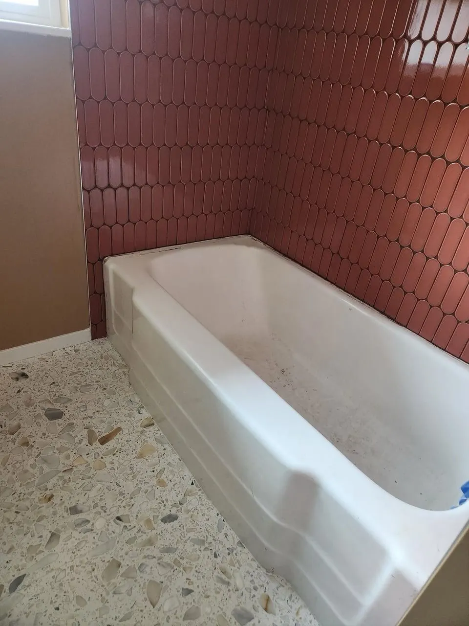 New tub installed with tile surround underway — Fenelon Handyman Services, Tampa Bay, FL